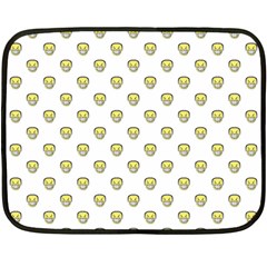 Angry Emoji Graphic Pattern Fleece Blanket (mini) by dflcprints