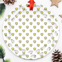 Angry Emoji Graphic Pattern Ornament (round Filigree) by dflcprints