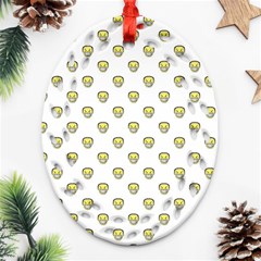 Angry Emoji Graphic Pattern Ornament (oval Filigree) by dflcprints