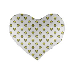 Angry Emoji Graphic Pattern Standard 16  Premium Heart Shape Cushions by dflcprints