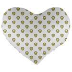 Angry Emoji Graphic Pattern Large 19  Premium Heart Shape Cushions Front