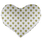 Angry Emoji Graphic Pattern Large 19  Premium Heart Shape Cushions Back