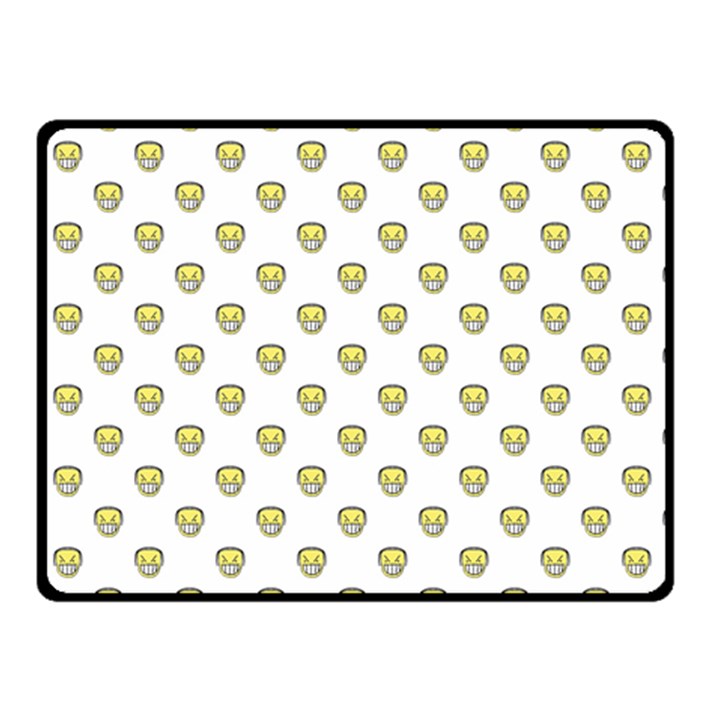 Angry Emoji Graphic Pattern Double Sided Fleece Blanket (Small) 