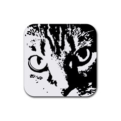 Cat Rubber Coaster (square)  by Valentinaart