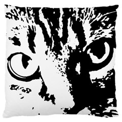 Cat Large Cushion Case (one Side) by Valentinaart