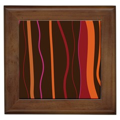 Colorful Striped Background Framed Tiles by TastefulDesigns