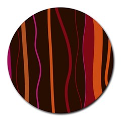 Colorful Striped Background Round Mousepads by TastefulDesigns