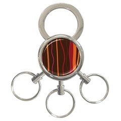 Colorful Striped Background 3-ring Key Chains by TastefulDesigns