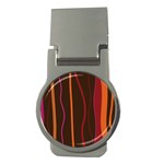 Colorful Striped Background Money Clips (Round)  Front