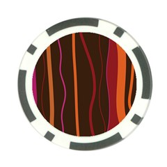 Colorful Striped Background Poker Chip Card Guard by TastefulDesigns