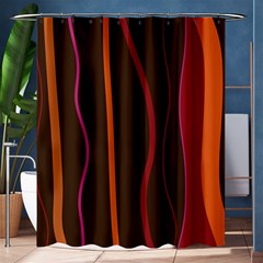 Colorful Striped Background Shower Curtain 60  X 72  (medium)  by TastefulDesigns