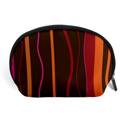 Colorful Striped Background Accessory Pouches (large)  by TastefulDesigns