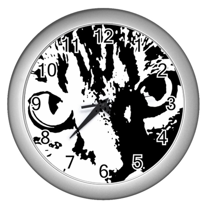 Lion  Wall Clocks (Silver) 