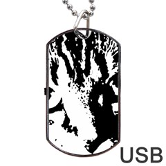 Lion  Dog Tag Usb Flash (one Side) by Valentinaart