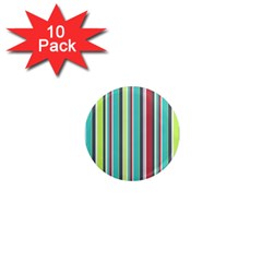 Colorful Striped Background  1  Mini Magnet (10 Pack)  by TastefulDesigns