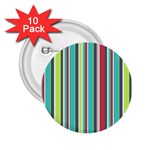 Colorful Striped Background. 2.25  Buttons (10 pack)  Front