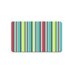 Colorful Striped Background  Magnet (name Card) by TastefulDesigns