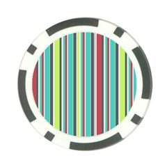 Colorful Striped Background  Poker Chip Card Guard by TastefulDesigns