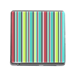 Colorful Striped Background  Memory Card Reader (square) by TastefulDesigns