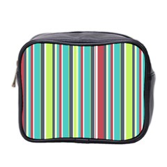 Colorful Striped Background  Mini Toiletries Bag 2-side by TastefulDesigns