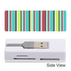 Colorful Striped Background  Memory Card Reader (stick)  by TastefulDesigns