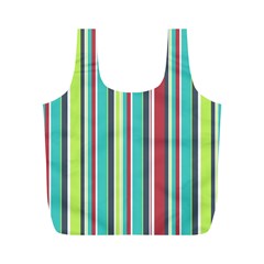 Colorful Striped Background  Full Print Recycle Bags (m)  by TastefulDesigns