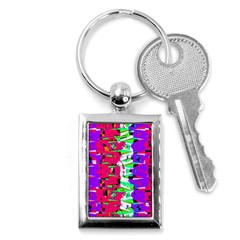 Colorful Glitch Pattern Design Key Chains (rectangle)  by dflcprints