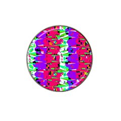 Colorful Glitch Pattern Design Hat Clip Ball Marker by dflcprints