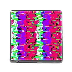 Colorful Glitch Pattern Design Memory Card Reader (square) by dflcprints