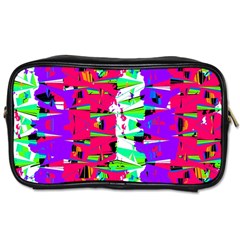 Colorful Glitch Pattern Design Toiletries Bags 2-side by dflcprints