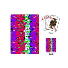 Colorful Glitch Pattern Design Playing Cards (mini)  by dflcprints