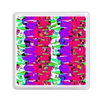 Colorful Glitch Pattern Design Memory Card Reader (Square)  Front