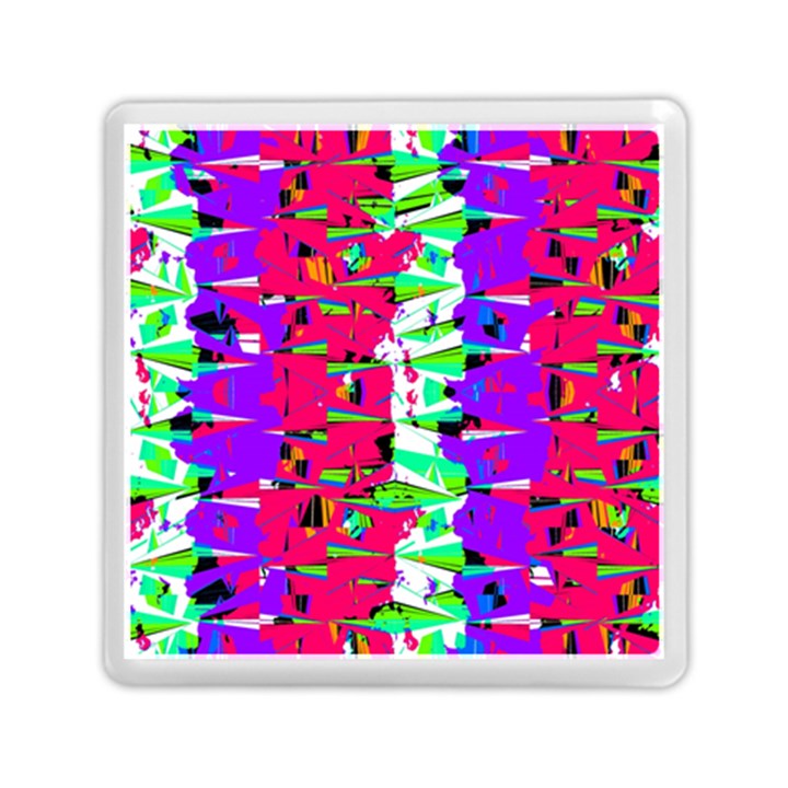 Colorful Glitch Pattern Design Memory Card Reader (Square) 