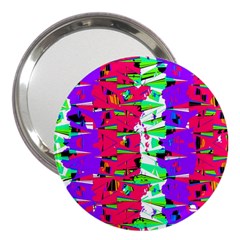 Colorful Glitch Pattern Design 3  Handbag Mirrors by dflcprints