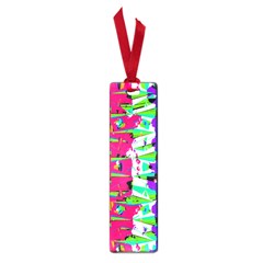 Colorful Glitch Pattern Design Small Book Marks by dflcprints