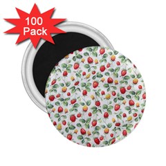 Strawberry Pattern 2 25  Magnets (100 Pack)  by Valentinaart