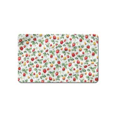 Strawberry Pattern Magnet (name Card) by Valentinaart