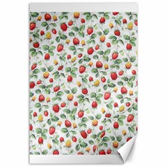 Strawberry Pattern Canvas 24  X 36  by Valentinaart