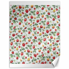 Strawberry Pattern Canvas 36  X 48   by Valentinaart