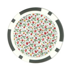 Strawberry Pattern Poker Chip Card Guard by Valentinaart