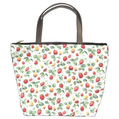 Strawberry Pattern Bucket Bags by Valentinaart