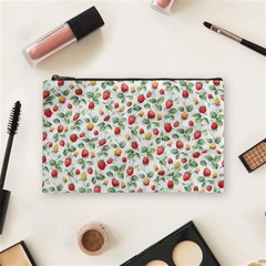 Strawberry Pattern Cosmetic Bag (medium)  by Valentinaart