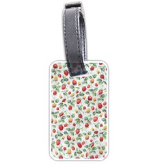 Strawberry Pattern Luggage Tags (one Side)  by Valentinaart