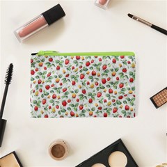 Strawberry Pattern Cosmetic Bag (xs) by Valentinaart