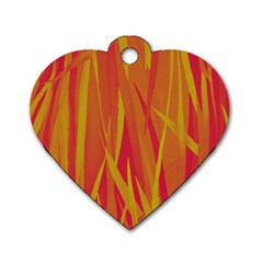 Pattern Dog Tag Heart (one Side) by Valentinaart