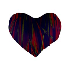 Pattern Standard 16  Premium Flano Heart Shape Cushions by Valentinaart