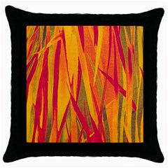 Pattern Throw Pillow Case (black) by Valentinaart