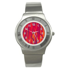 Pattern Stainless Steel Watch by Valentinaart