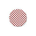 Emoji Heart Shape Drawing Pattern Golf Ball Marker Front