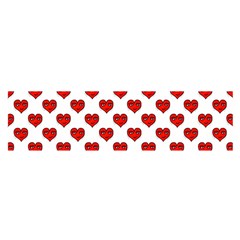 Emoji Heart Shape Drawing Pattern Satin Scarf (oblong) by dflcprintsclothing